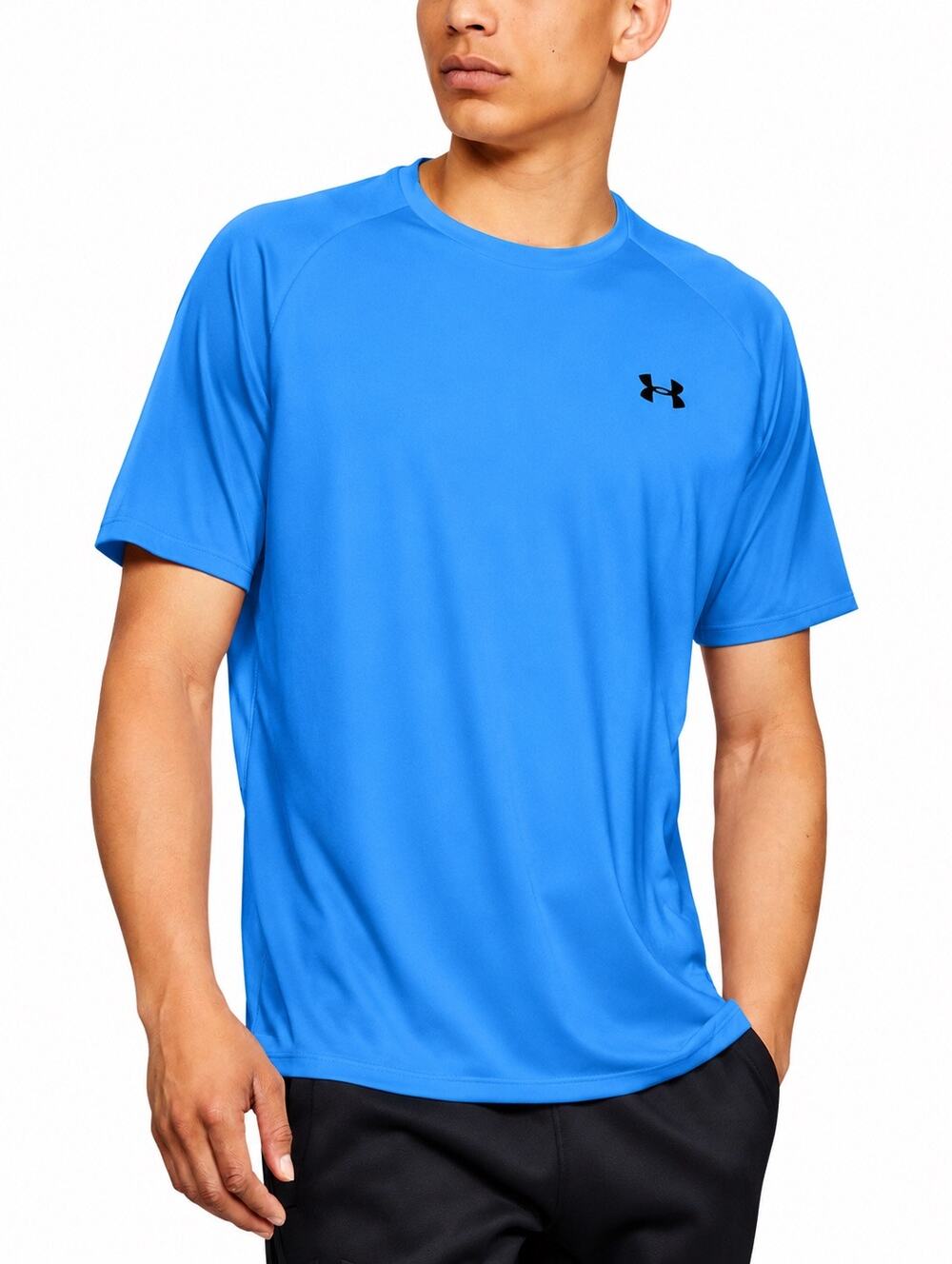 Under Armour Men's UA Tech Crewneck Performance T-Shirt Small Blue